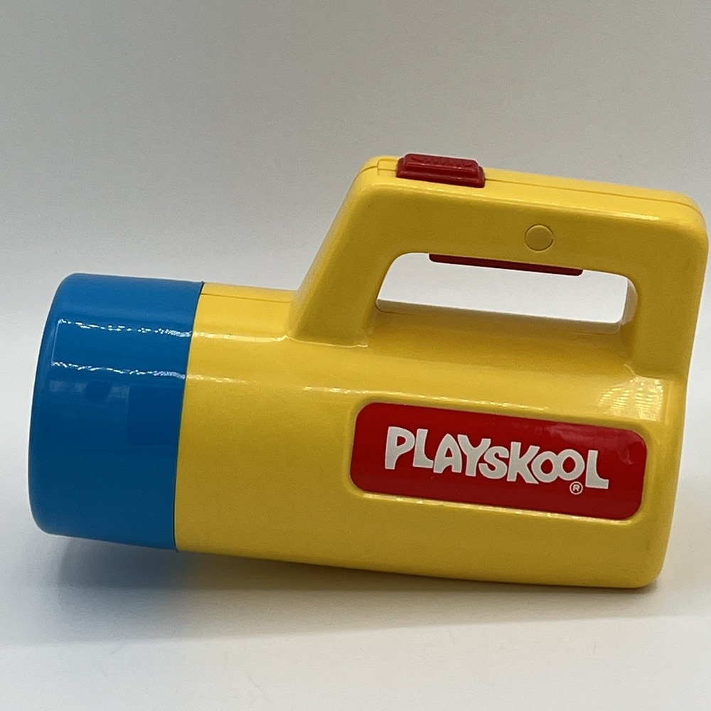 Vintage Playskool Kids Flashlight 1988 Working Red & Green Clear Filter Lenses - Picture 3 of 15